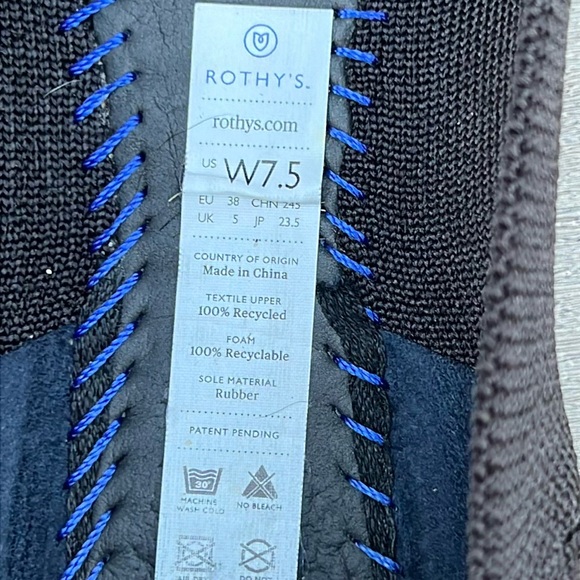 Rothy’s Black Flats Slip On Shoes - Picture 9 of 11